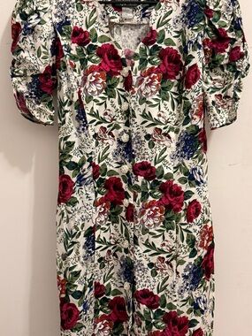 All That Jazz Floral Button Down Dress